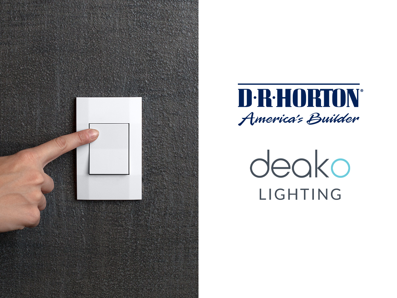 DR horton Americas Builder and deako light switch